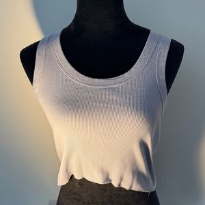 Women's Ribbed Tank Top - Light blue/purple